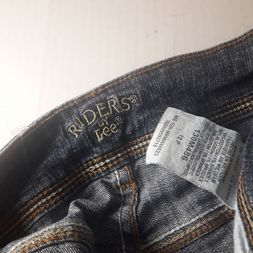 Lee Riders Jeans 12p blue jean denim cotton petite - Picture 7 of 11